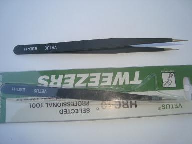 S25C-VETUS TWEEZER BLACK STRAIGHT