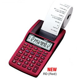 CALCULATOR พิมพ์กระดาษ Casio HR8TM สีแดง 
