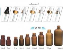 ขวดแก้วสีชา อะโรมา ดร๊อปเปอร์ / Aroma, Dropper Glass