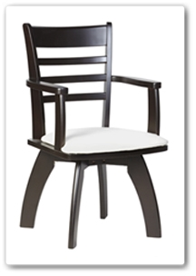 เก้าอี้ไม้จริง สี Dark Brown