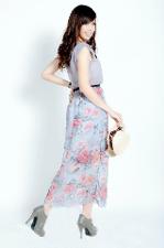 Maxi Classic Rose Flowers Dress