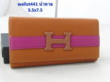 กระเป๋าสตางค์ Hermes   ตัว H   สีน้ำตาล