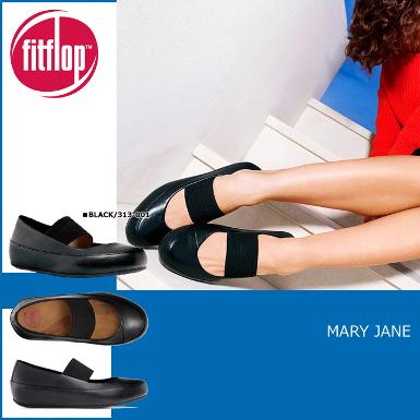 Fitflop Due Mary Jane Leather Black(หมด)