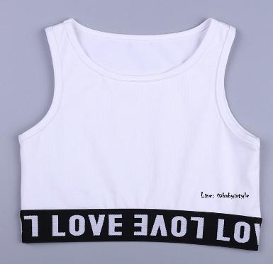  Sales เด็กโต-เสื้อกล้ามครอปสีขาว ชายเสื้อยางยืด ไซส์ 160 รหัส KKL093A