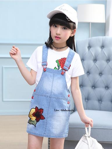 *Sales เฉพาะเอี๊ยมกระโปรงยีนส์เทียม(บาง)ไซส์ 140 รหัสKKK720