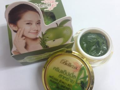 Belleza ครีมสาหร่าย-แอปเปิ้ล 15g. ราคา 165-135 บาท