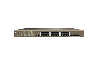 TENDA TEG5328P 24 port 10/100/1000 Managed PoE Switch, Power Budget 370watt