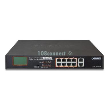 PLANET GSD-1002VHP 8 Poe +2 port lan uplink LCD poe monitor