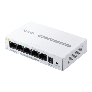 ASUS EBP15 5-Port Gigabit smart managed PoE+ switch, 4 PoE+ ports, 60Watt