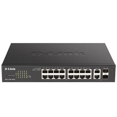 D-LINK DGS-1100-18PV2 18-port Gigabit Smart Managed PoE (130W) Switch, 2-port Gigabit Combo Uplinks