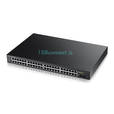 ZyXEL GS1900-48HP 48-Port Smart Managed Gigabit PoE+ Switch w/ 2 Gigabit SFP Ports (170W)