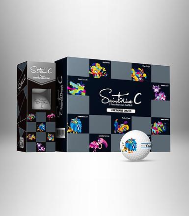 รหัสสินค้า 8809221912763 SAINTNINE C WHITE BALL ลูกกอล์ฟสีขาว : เปลือกนอกทำจากยูรีเทน ● เส้นเล็งแ